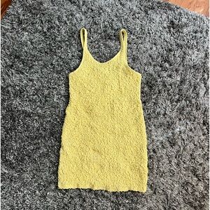 Free people NWT BODYCON mini dress yellow